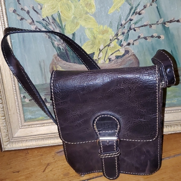 Leather Purse Cross Body Leather Stone Ridge - Picture 1 of 4